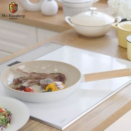 [M.v.Eisenberg] KUCHEN BAUM IH Ceramic Pan Series – Non-Stick, Natural Mineral Coating, Induction-Compatible, Easy to Clean, with Elegant Wood Handle